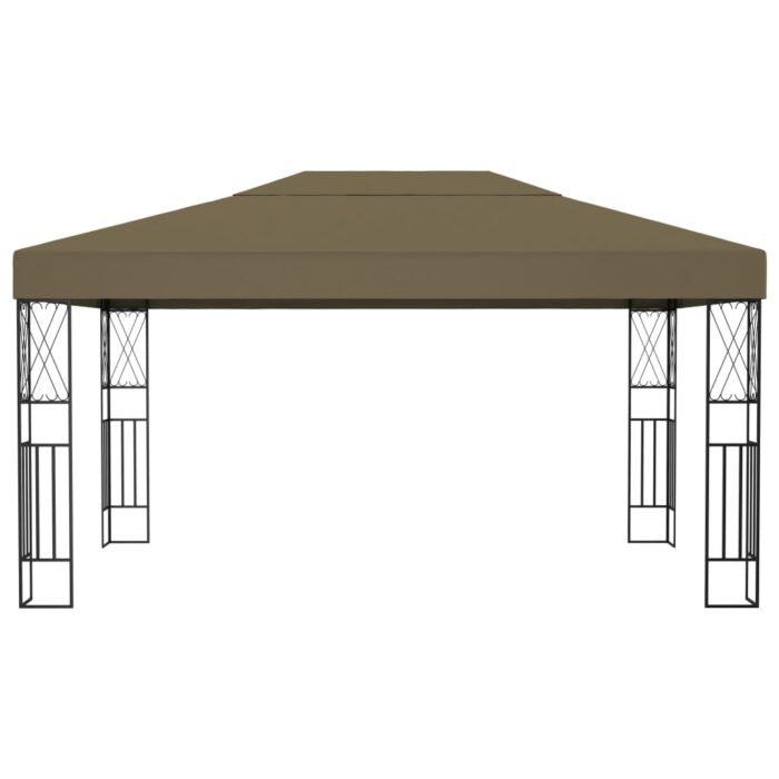 Κιόσκι με Φωτάκια Taupe LED 3 x 4 μ. Υφασμάτινο - Image 5