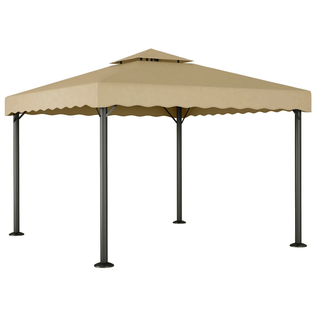 vidaXL Κιόσκι Taupe 3 x 3 μ. από Αλουμίνιο και Ατσάλι vidaXL Κιόσκι Taupe 3 x 3 μ. από Αλουμίνιο και Ατσάλι