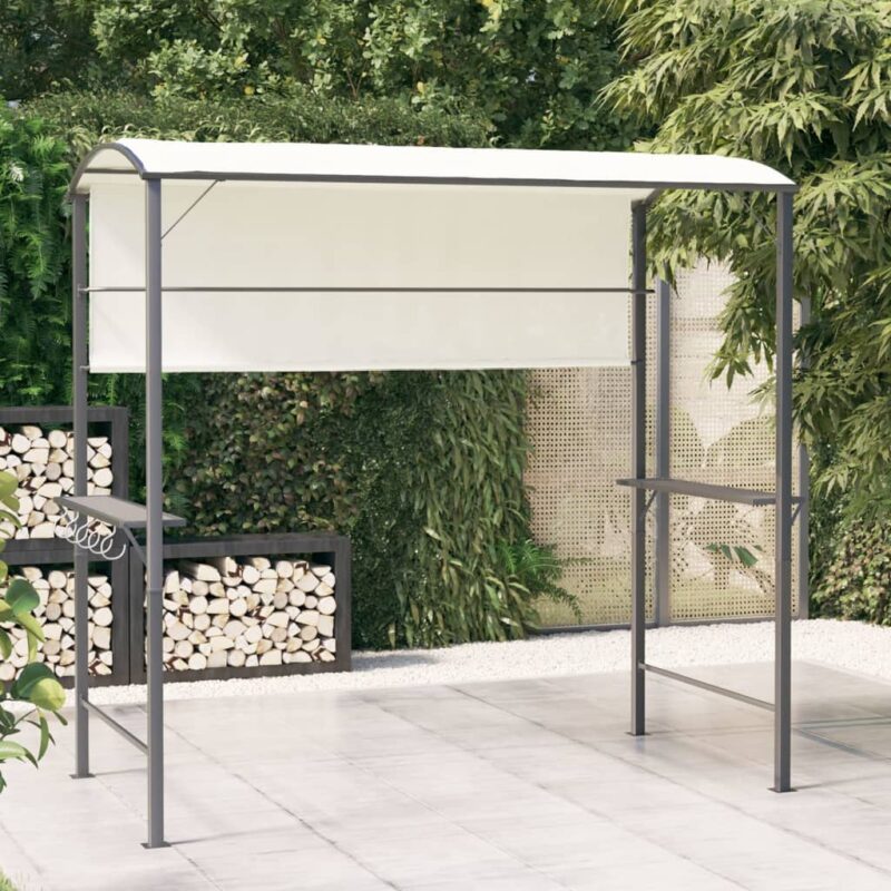 vidaXL Κιόσκι με Οροφή Κρεμ 220 x 110 x 200 εκ.