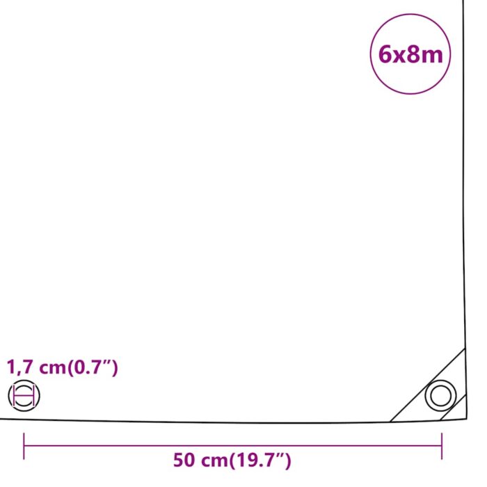 Μουσαμάς Μαύρος 650 γρ./μ.² 6 x 8 μ. - Image 6
