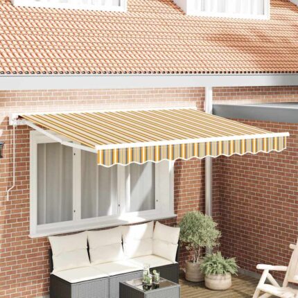vidaXL Σκελετός Τέντας Κίτρινο και Γκρί 350 x 200 cm
