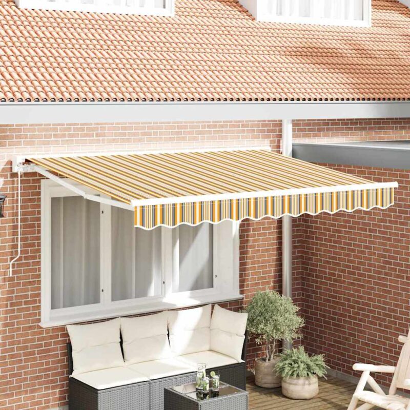 vidaXL Σκελετός Τέντας Κίτρινο και Γκρί 350 x 200 cm