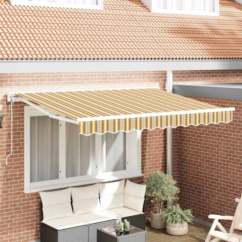 vidaXL Σκελετός Τέντας Κίτρινο και Γκρί 350 x 200 cm