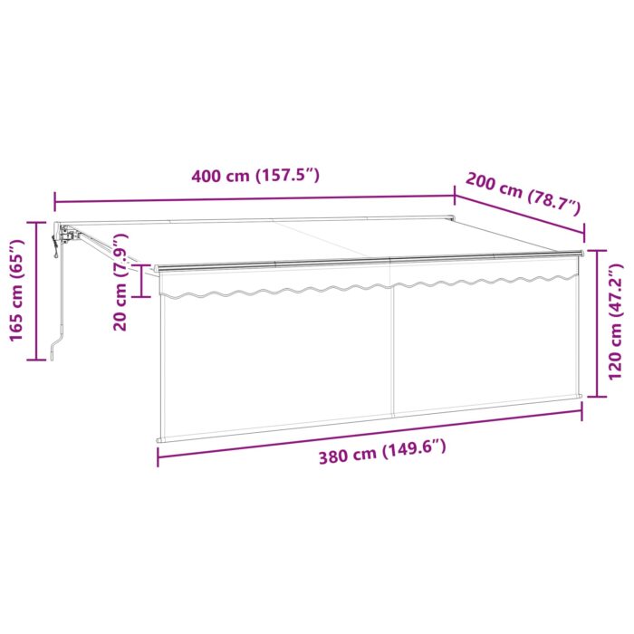 Σκηνίτσα Αναδιπλούμενη Ανθρακί 400 x 200 cm - Image 7