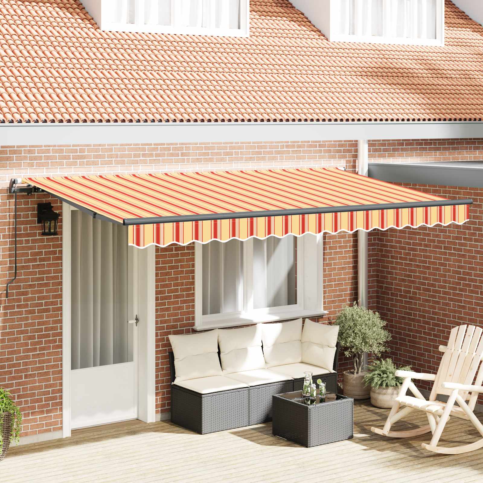 vidaXL Σκηνίτσα Αναδιπλούμενη Κίτρινο 400 x 200 cm ύφασμα vidaXL Σκηνίτσα Αναδιπλούμενη Κίτρινο 400 x 200 cm ύφασμα