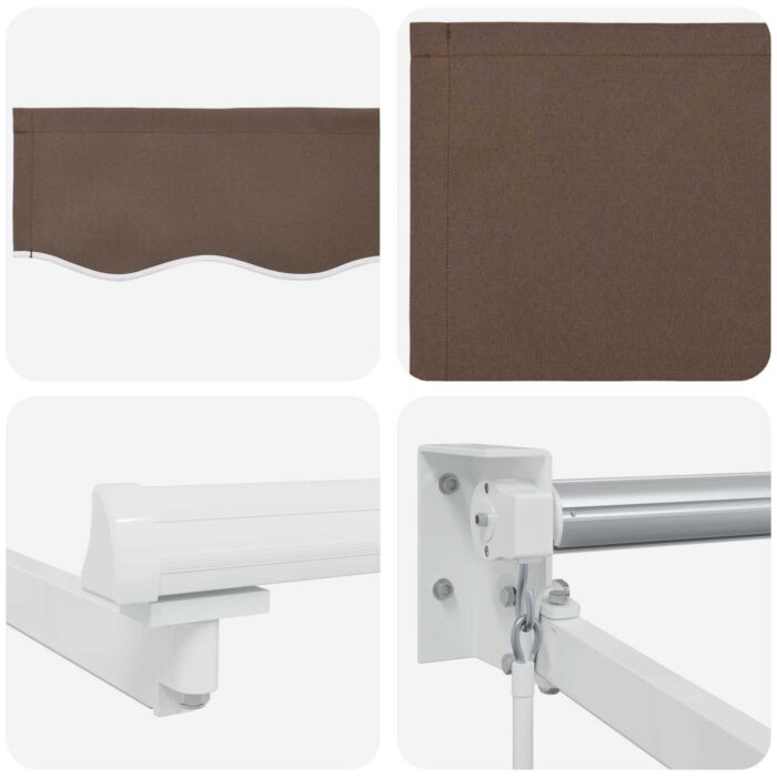 Χειροκίνητη αναδιπλούμενη τέντα με LED Taupe - Image 4