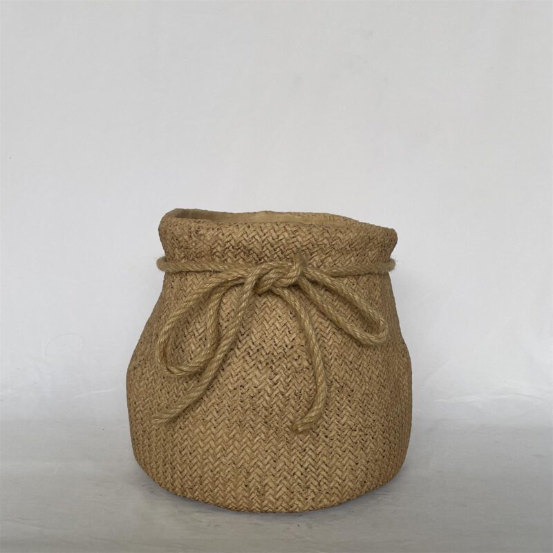Supergreens Γλάστρα Τσιμεντένια Στρογγυλή "Cordia" Καφέ 29x27.5x28 εκ.