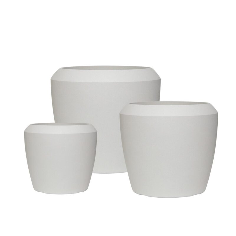 Supergreens Γλάστρα Ρητίνης Κυλινδρική "White Core" Λευκή S 33.5x33.5x30.5 εκ.
