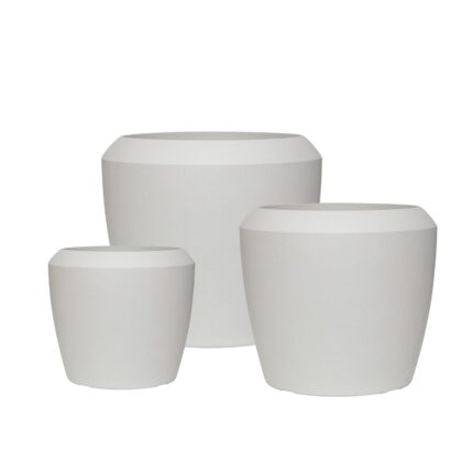 Supergreens Γλάστρα Ρητίνης Κυλινδρική "White Core" Λευκή M 44x44x39.5 εκ.