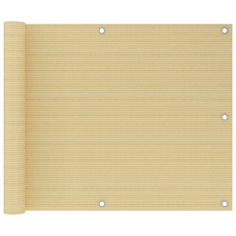 vidaXL Διαχωριστικό Βεράντας Μπεζ 75 x 300 εκ. από HDPE