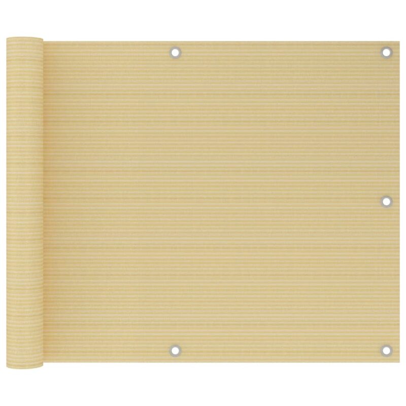 vidaXL Διαχωριστικό Βεράντας Μπεζ 75 x 600 εκ. από HDPE