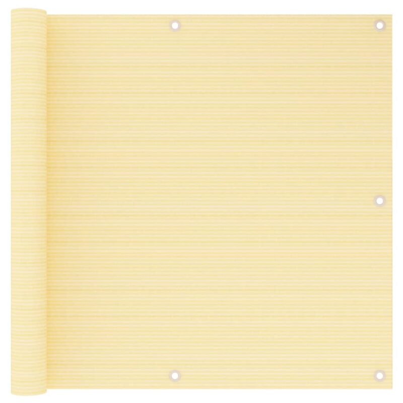vidaXL Διαχωριστικό Βεράντας Μπεζ 90 x 600 εκ. από HDPE