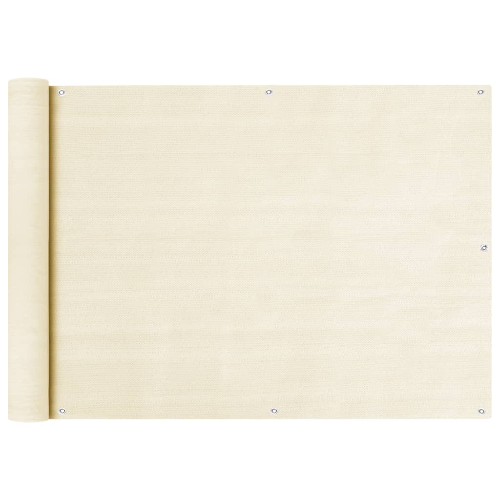 vidaXL Διαχωριστικό Βεράντας Κρεμ 75 x 600 εκ. από HDPE vidaXL Διαχωριστικό Βεράντας Κρεμ 75 x 600 εκ. από HDPE
