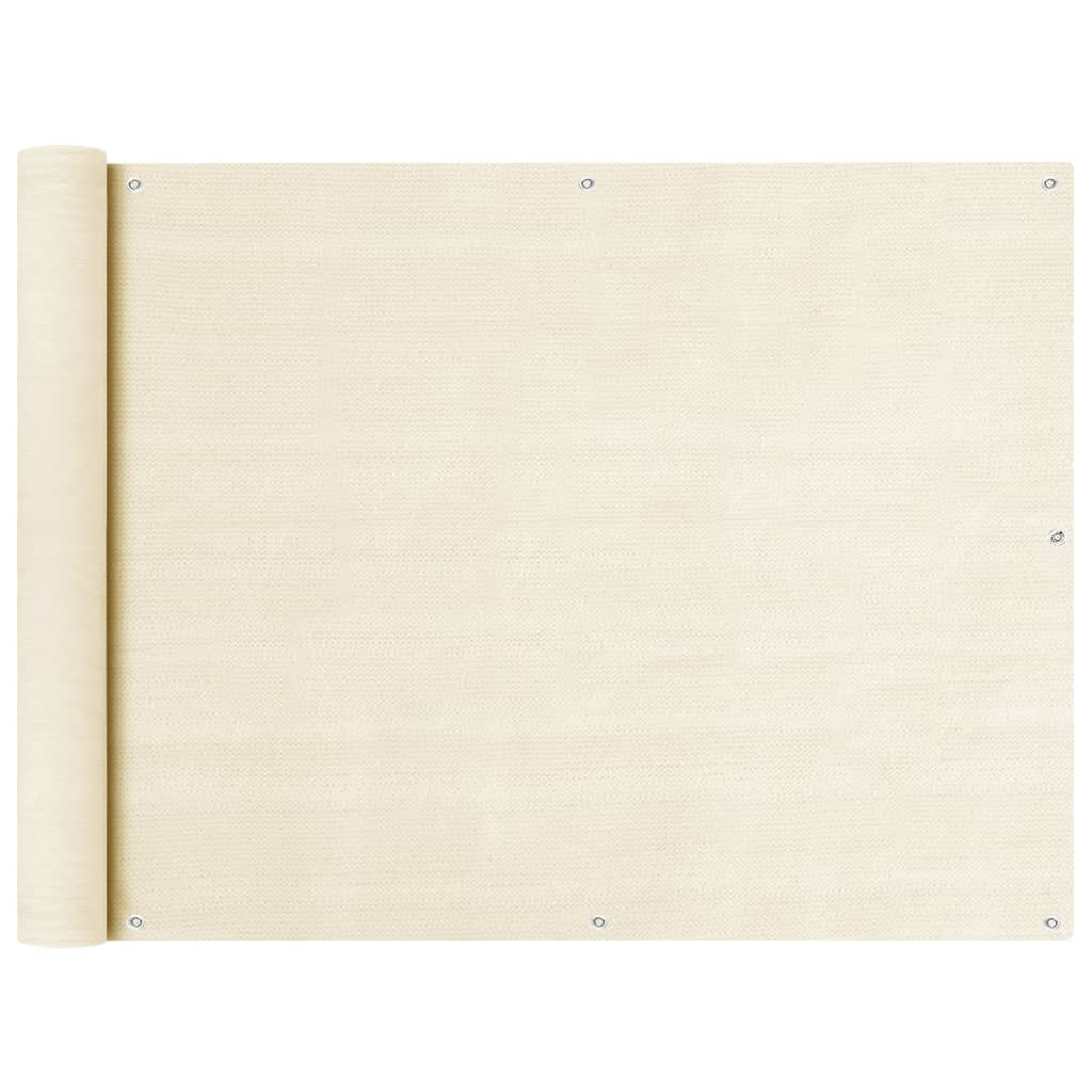 vidaXL Διαχωριστικό Βεράντας Κρεμ 90 x 500 εκ. από HDPE vidaXL Διαχωριστικό Βεράντας Κρεμ 90 x 500 εκ. από HDPE