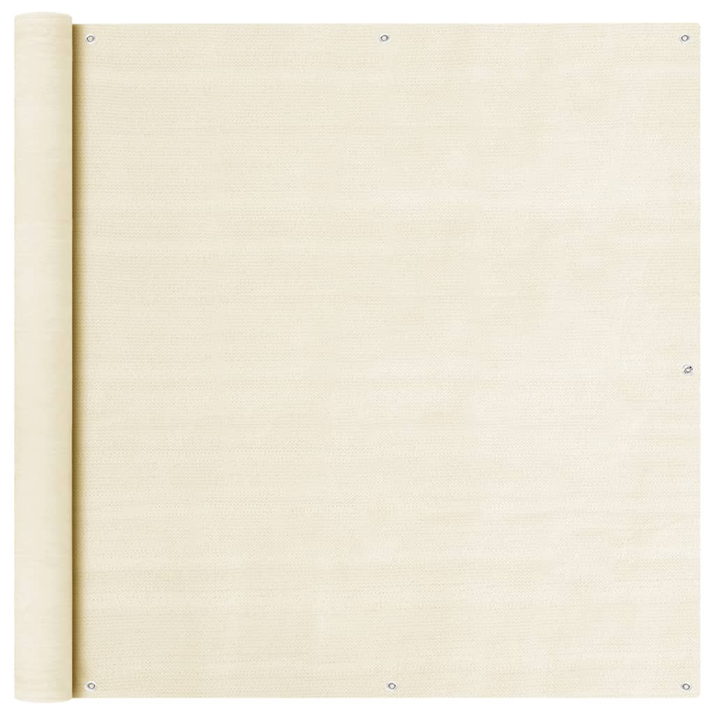 vidaXL Διαχωριστικό Βεράντας Κρεμ 120 x 500 εκ. από HDPE vidaXL Διαχωριστικό Βεράντας Κρεμ 120 x 500 εκ. από HDPE