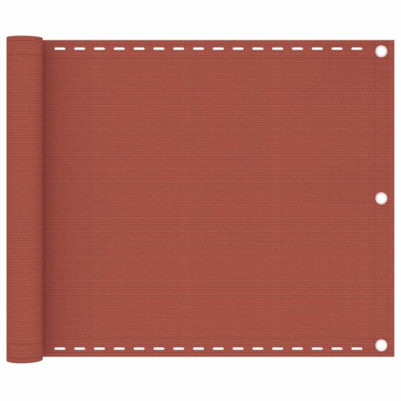 vidaXL Διαχωριστικό Βεράντας Τερακότα 75 x 500 εκ. από HDPE