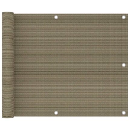 vidaXL Διαχωριστικό Βεράντας Taupe 75 x 300 εκ. από HDPE