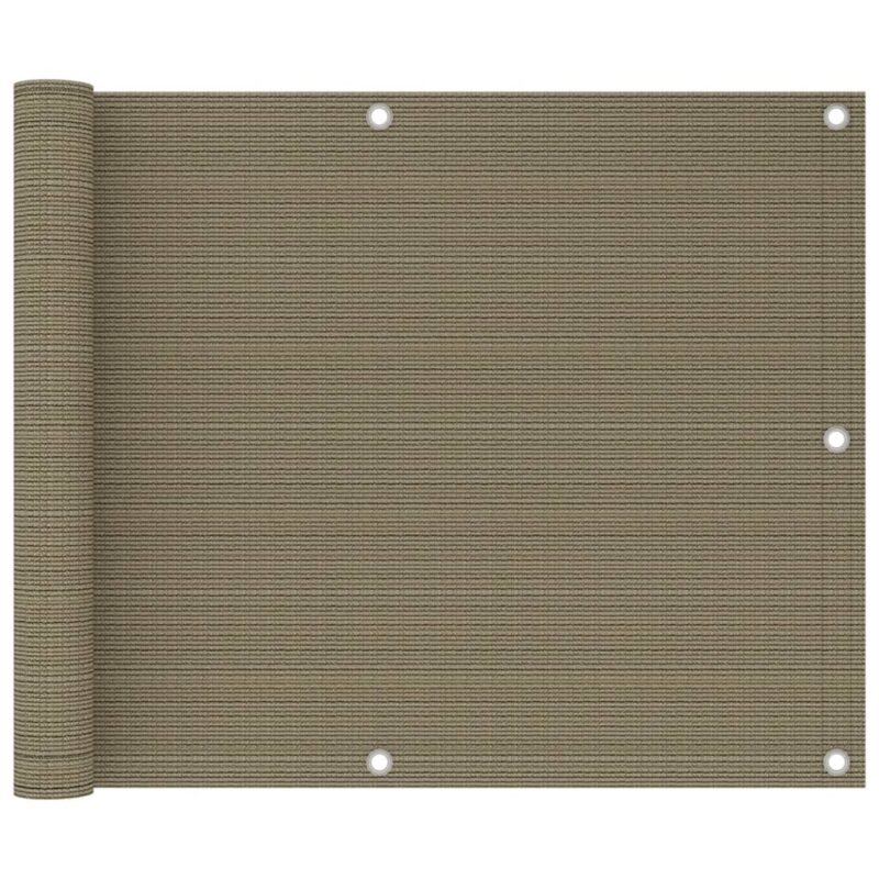 vidaXL Διαχωριστικό Βεράντας Taupe 75 x 300 εκ. από HDPE