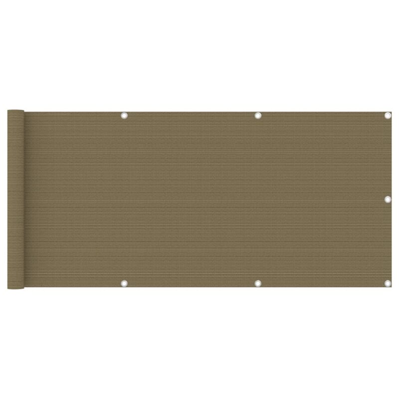 vidaXL Διαχωριστικό Βεράντας Taupe 75 x 400 εκ. από HDPE