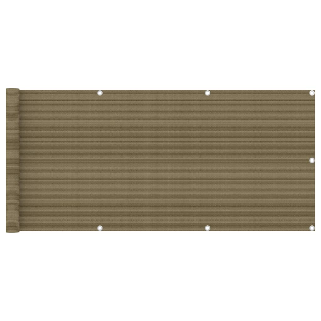 vidaXL Διαχωριστικό Βεράντας Taupe 75 x 400 εκ. από HDPE vidaXL Διαχωριστικό Βεράντας Taupe 75 x 400 εκ. από HDPE