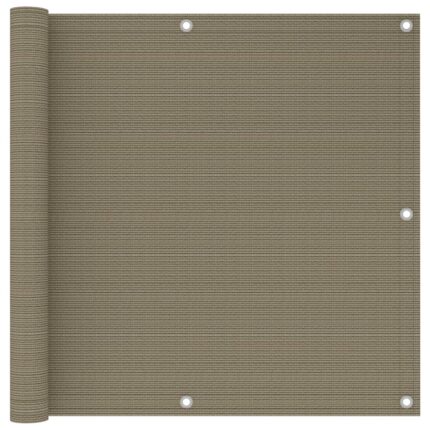 vidaXL Διαχωριστικό Βεράντας Taupe 90 x 300 εκ. από HDPE
