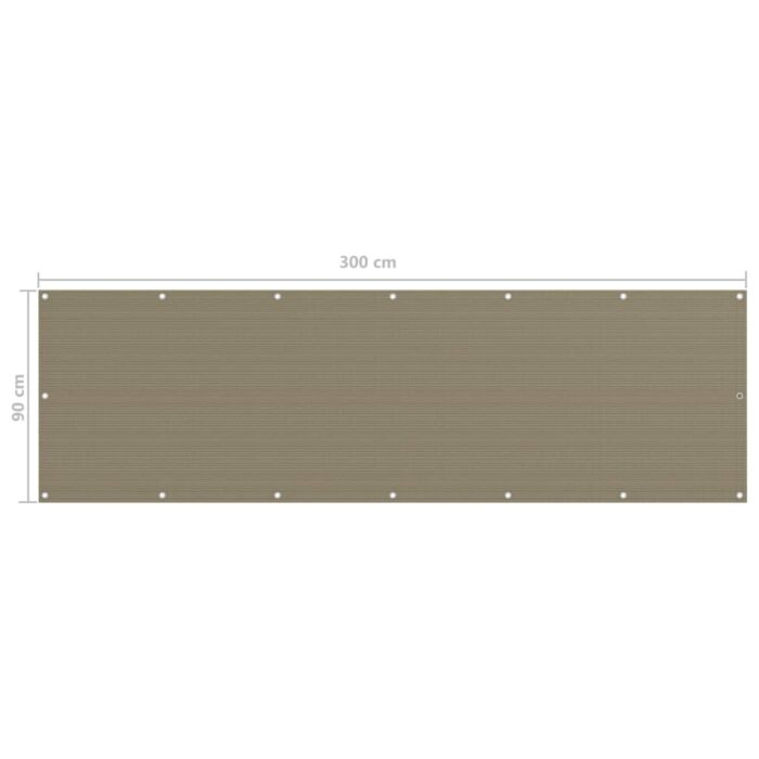 Διαχωριστικό Βεράντας Taupe 90 x 300 εκ. από HDPE - Image 5