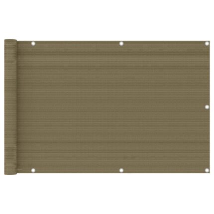 vidaXL Διαχωριστικό Βεράντας Taupe 90 x 400 εκ. από HDPE