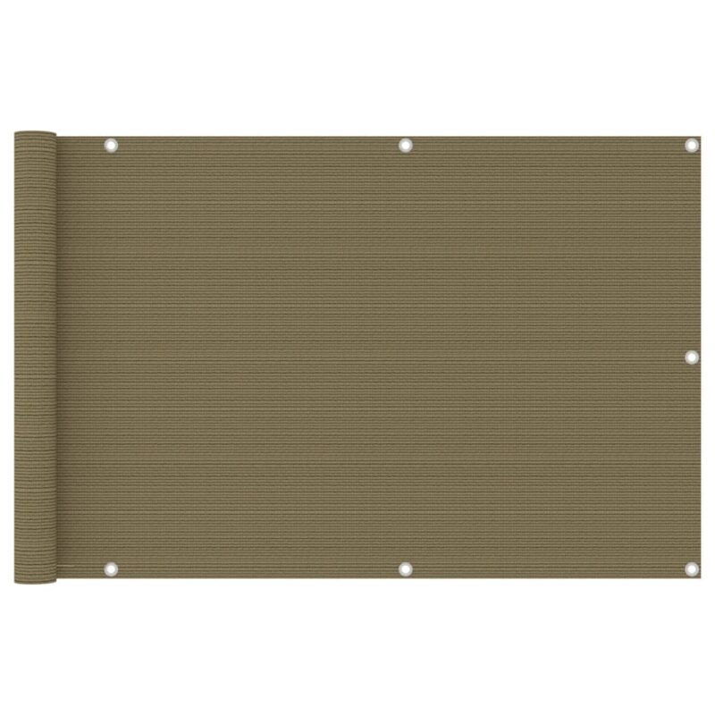 vidaXL Διαχωριστικό Βεράντας Taupe 90 x 400 εκ. από HDPE