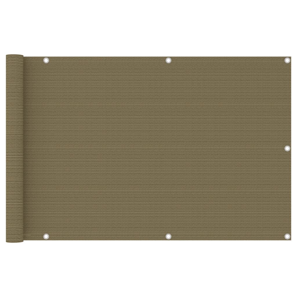vidaXL Διαχωριστικό Βεράντας Taupe 90 x 400 εκ. από HDPE vidaXL Διαχωριστικό Βεράντας Taupe 90 x 400 εκ. από HDPE
