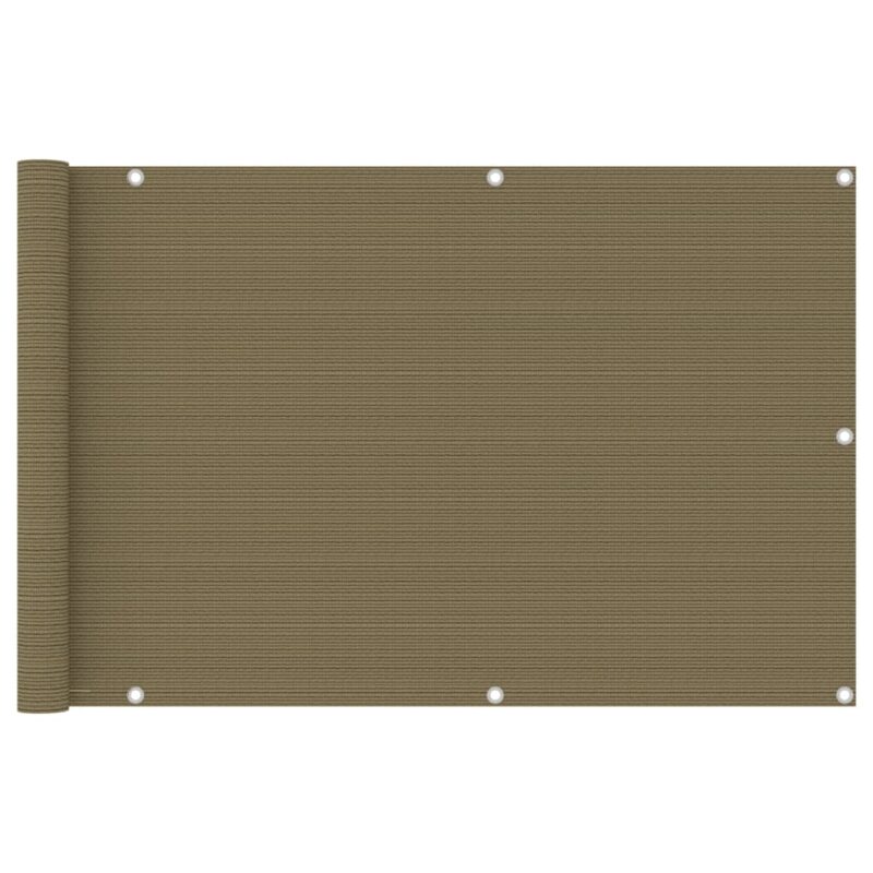 vidaXL Διαχωριστικό Βεράντας Taupe 90 x 600 εκ. από HDPE