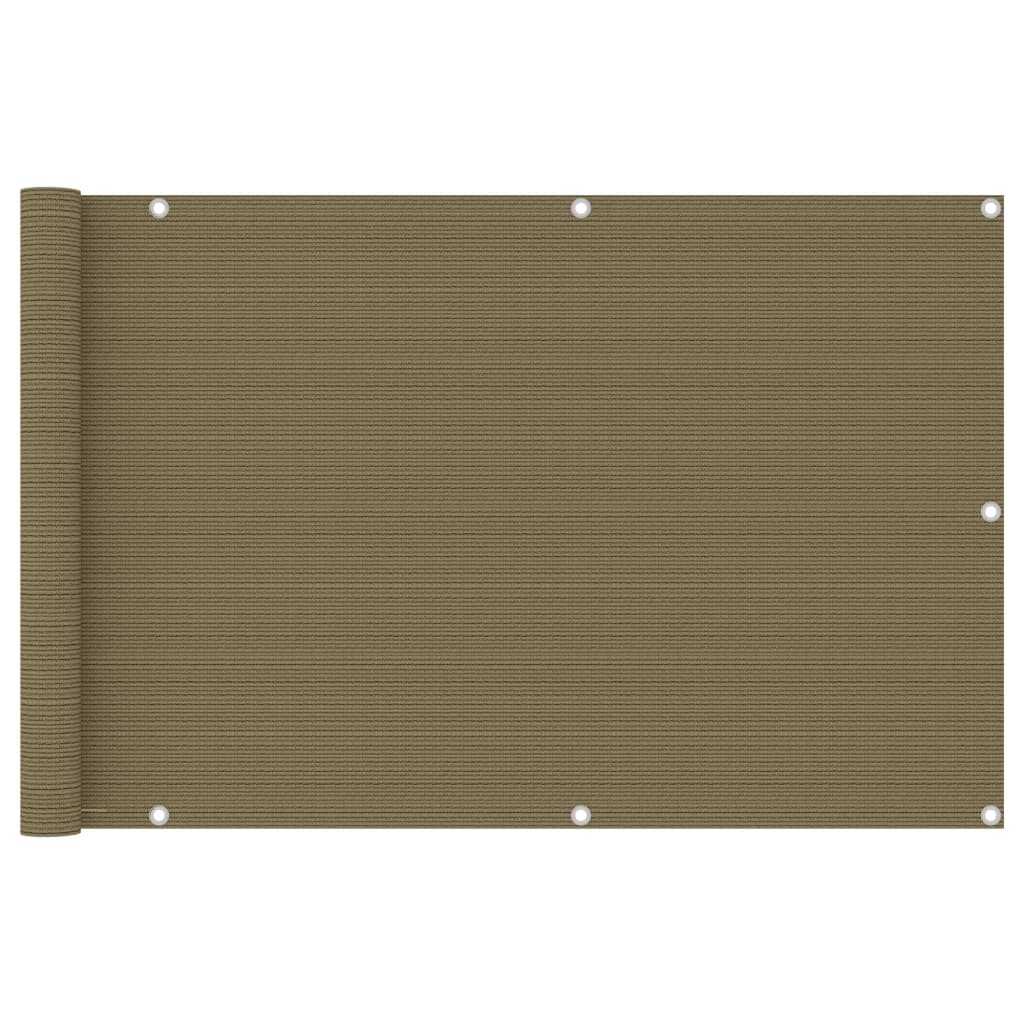 vidaXL Διαχωριστικό Βεράντας Taupe 90 x 600 εκ. από HDPE vidaXL Διαχωριστικό Βεράντας Taupe 90 x 600 εκ. από HDPE