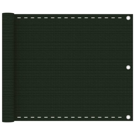 vidaXL Διαχωριστικό Βεράντας Σκούρο Πράσινο 75 x 300 εκ. από HDPE