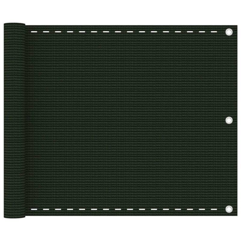 vidaXL Διαχωριστικό Βεράντας Σκούρο Πράσινο 75 x 300 εκ. από HDPE