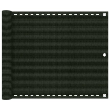vidaXL Διαχωριστικό Βεράντας Σκούρο Πράσινο 75 x 400 εκ. από HDPE