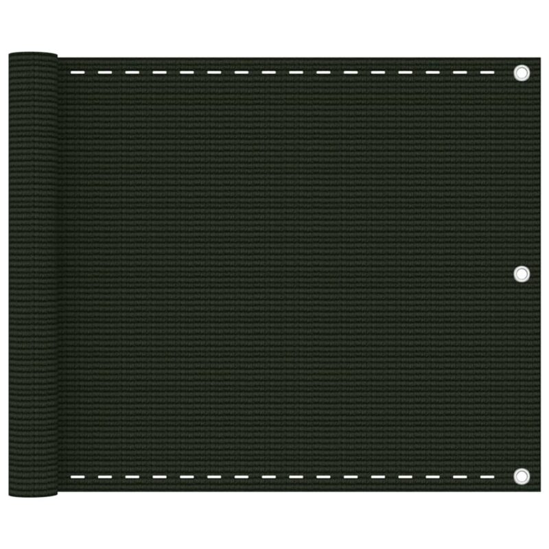 vidaXL Διαχωριστικό Βεράντας Σκούρο Πράσινο 75 x 400 εκ. από HDPE