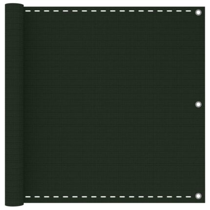 vidaXL Διαχωριστικό Βεράντας Σκούρο Πράσινο 90 x 600 εκ. από HDPE