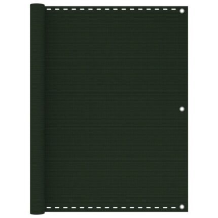 vidaXL Διαχωριστικό Βεράντας Σκούρο Πράσινο 120 x 400 εκ. από HDPE