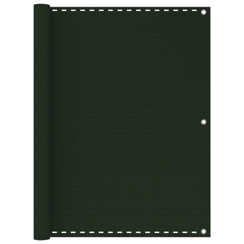 vidaXL Διαχωριστικό Βεράντας Σκούρο Πράσινο 120 x 400 εκ. από HDPE
