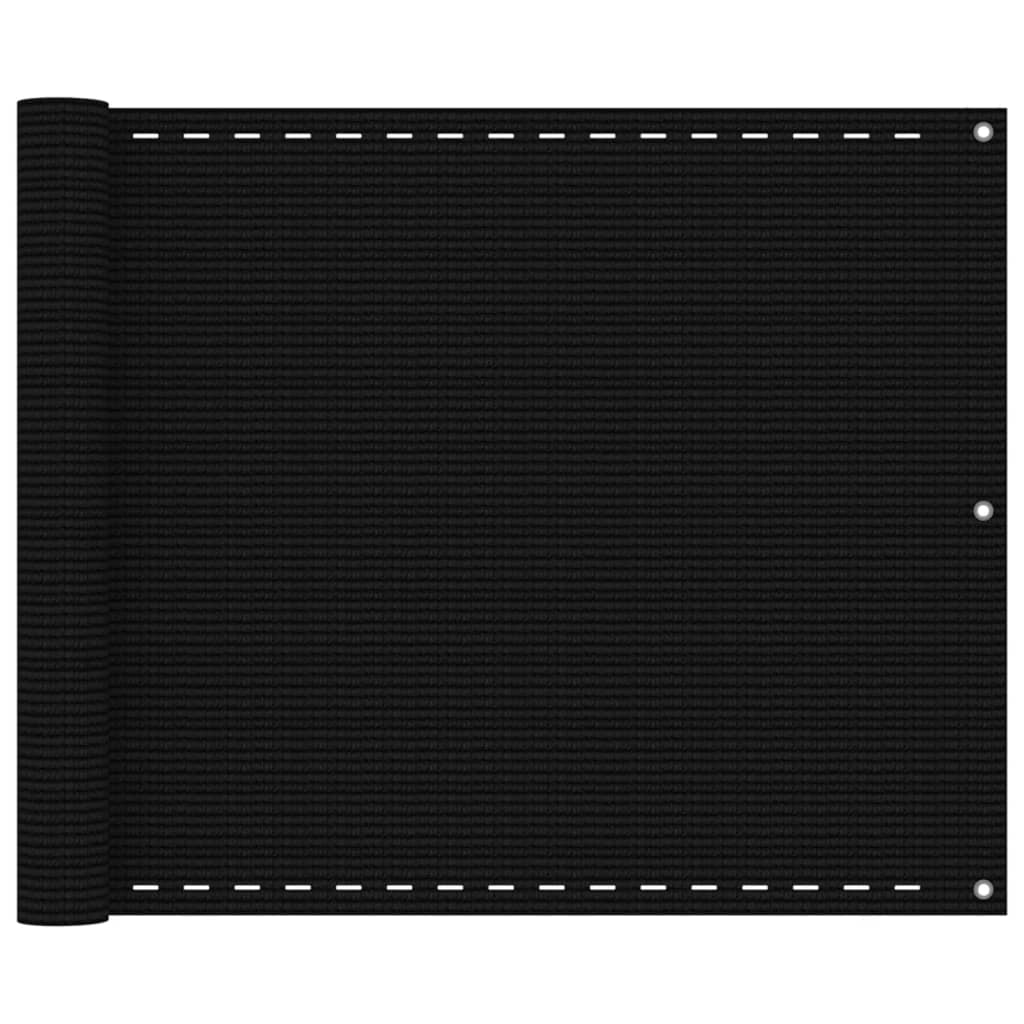 vidaXL Διαχωριστικό Βεράντας Μαύρο 75x300 εκ. από HDPE vidaXL Διαχωριστικό Βεράντας Μαύρο 75x300 εκ. από HDPE