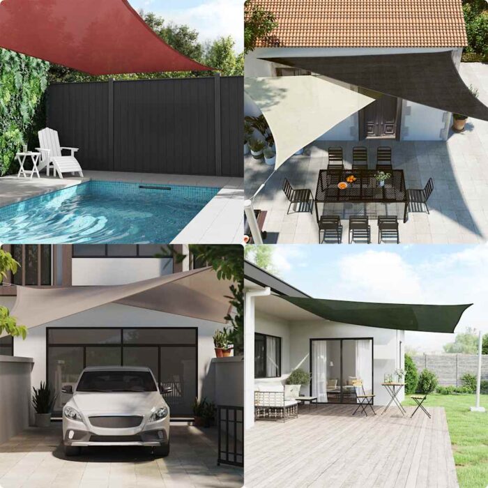 Πανί Σκίασης 160 g/m² Τραπέζιο Πορτοκαλί 3/4x3 μ. HDPE - Image 3