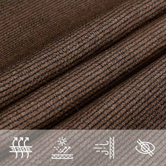 Σκίαστρο Πανί 160 g/m² Τραπέζιο Καφέ 4/5x4 μ. HDPE - Image 5