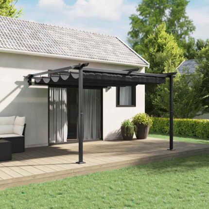 vidaXL Κιόσκι 300 x 300 x 200 cm Ανθρακί Πολυεστέρας