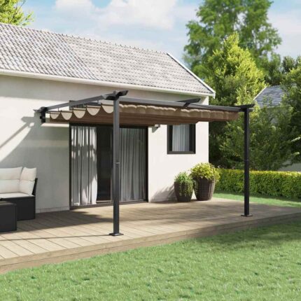 vidaXL Κιόσκι 300 x 300 x 200 cm Taupe Πολυεστέρας