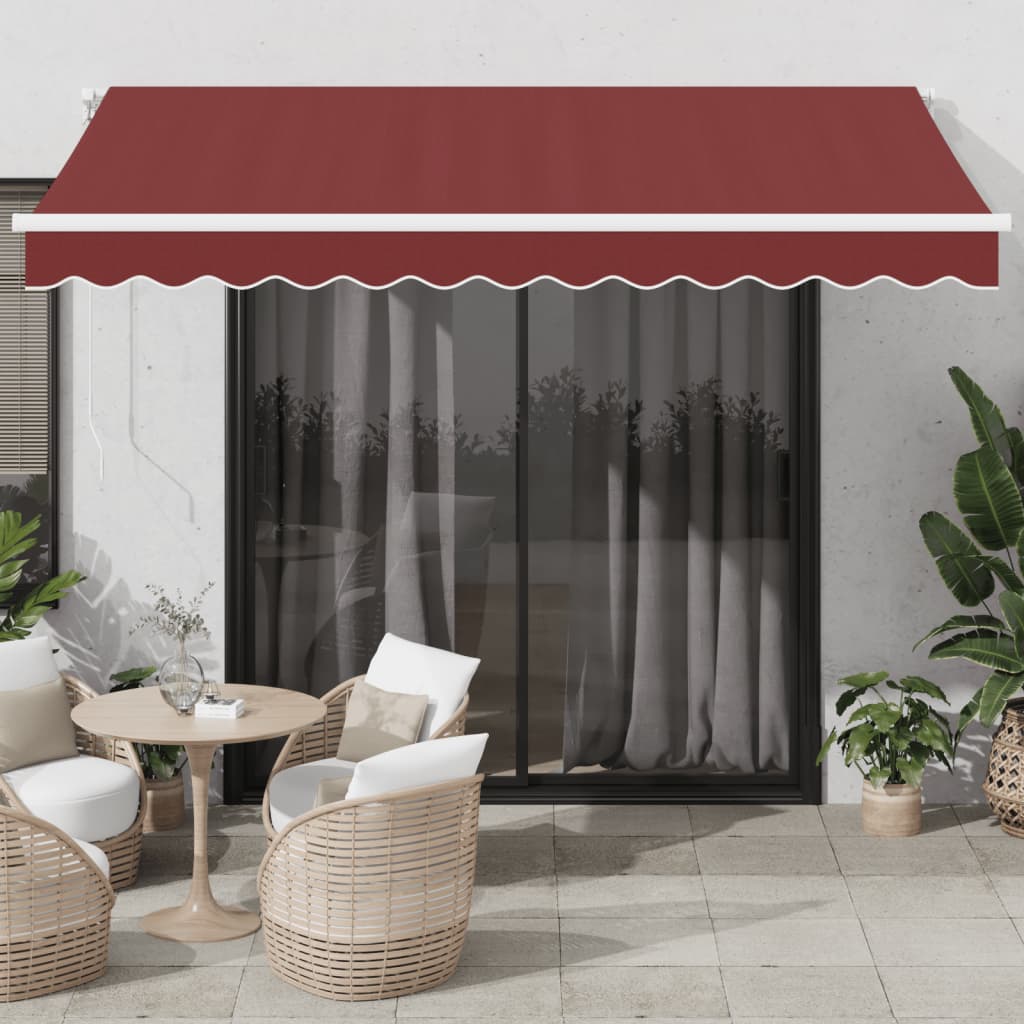 vidaXL Τέντα Πτυσσόμενη Αυτόματη Μπορντό 350x250 εκ. vidaXL Τέντα Πτυσσόμενη Αυτόματη Μπορντό 350x250 εκ.