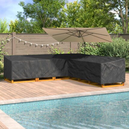 vidaXL Κάλυμμα επίπλων Μαύρο 325 x 325 x 80 εκ. Ύφασμα Oxford 600D