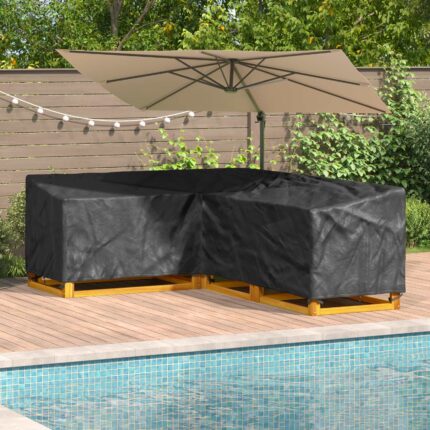 vidaXL Κάλυμμα επίπλων Μαύρο 260 x 210 x 80 cm Ύφασμα Oxford 210D