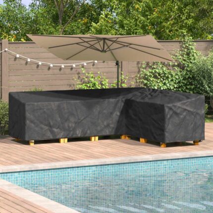 vidaXL Κάλυμμα επίπλων Μαύρο 286 x 222 x 80 εκ. Υφασμα Oxford 210D