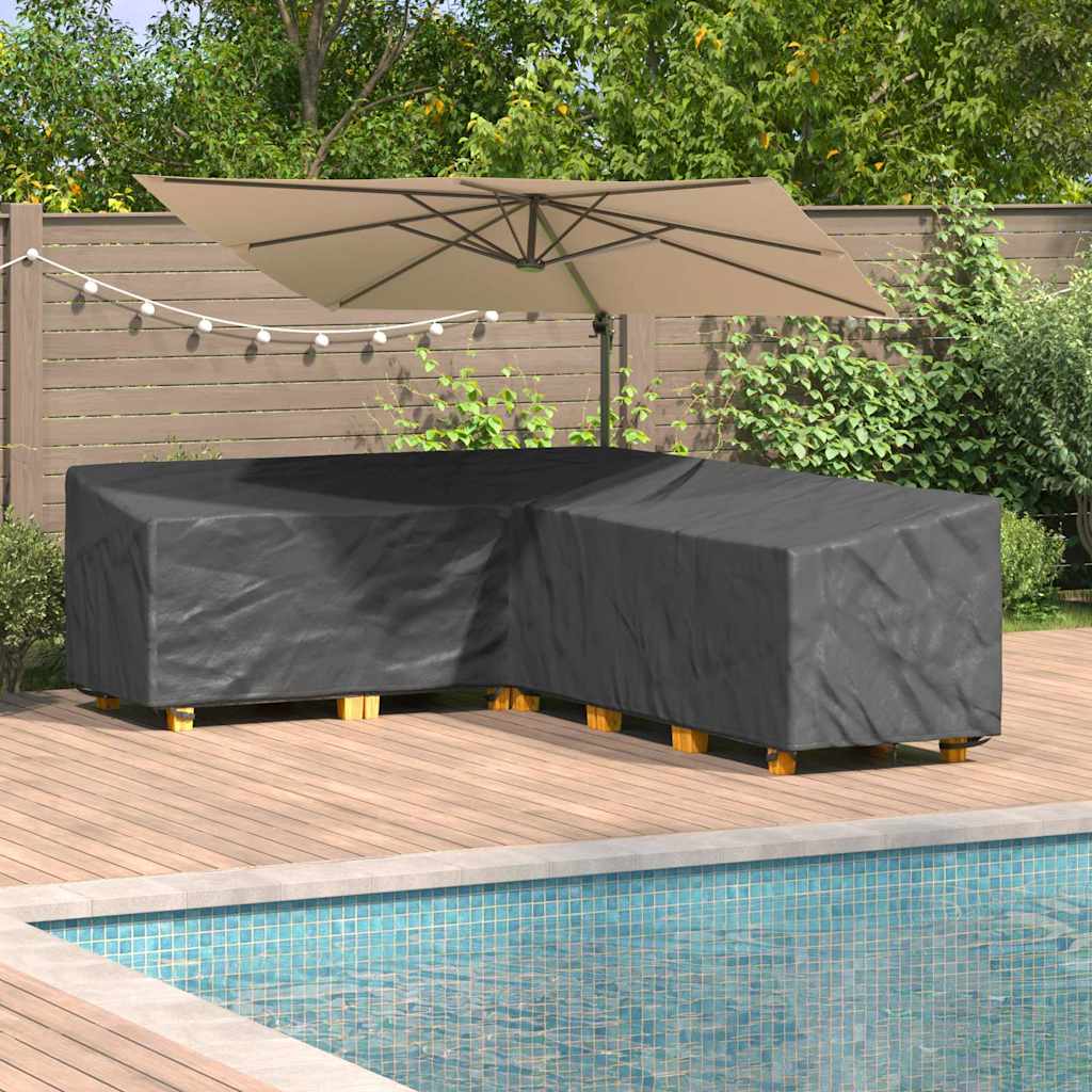 vidaXL Κάλυμμα επίπλων Μαύρο 286 x 222 x 80 εκ. vidaXL Κάλυμμα επίπλων Μαύρο 286 x 222 x 80 εκ.