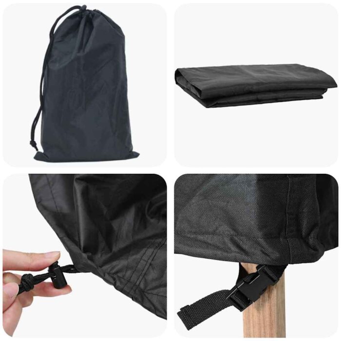 Κάλυμμα επίπλων Μαύρο 135 x 135 x 90 cm Υφασμα Oxford 210D - Image 6