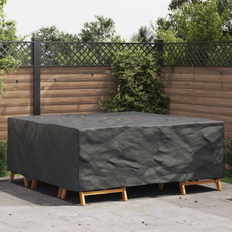 vidaXL Κάλυμμα επίπλων Μονόχρωμο Μαύρο 200 x 190 x 85 εκ. 210D